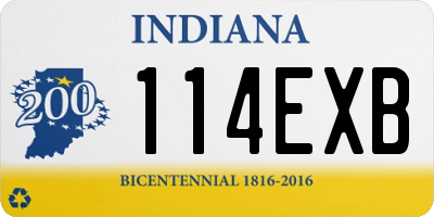 IN license plate 114EXB