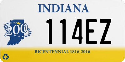 IN license plate 114EZ