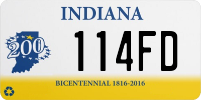 IN license plate 114FD