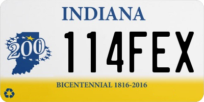 IN license plate 114FEX