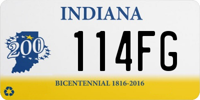 IN license plate 114FG