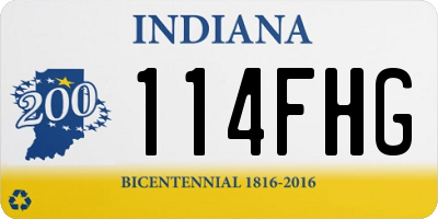 IN license plate 114FHG