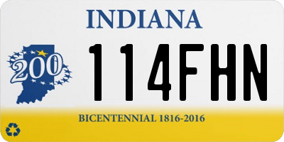 IN license plate 114FHN