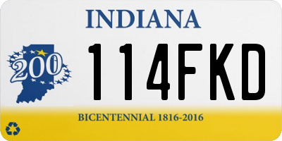 IN license plate 114FKD
