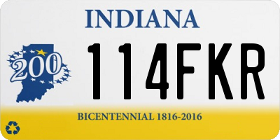 IN license plate 114FKR