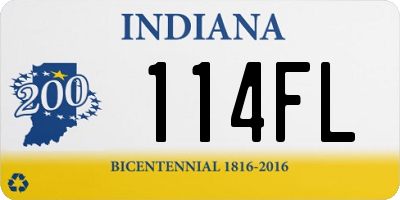 IN license plate 114FL