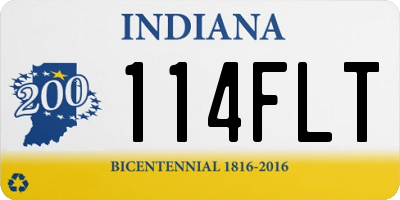 IN license plate 114FLT