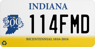IN license plate 114FMD