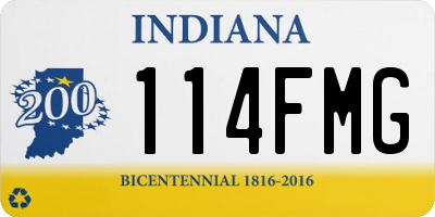 IN license plate 114FMG