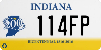 IN license plate 114FP