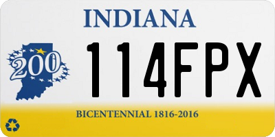 IN license plate 114FPX