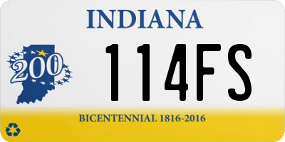 IN license plate 114FS