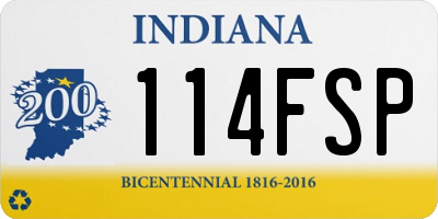 IN license plate 114FSP