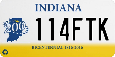 IN license plate 114FTK