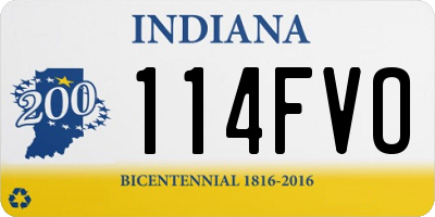 IN license plate 114FVO