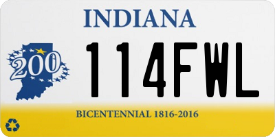 IN license plate 114FWL