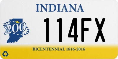 IN license plate 114FX