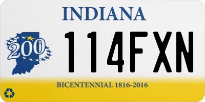 IN license plate 114FXN