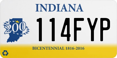 IN license plate 114FYP