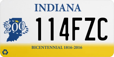 IN license plate 114FZC