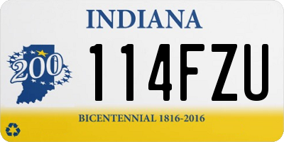 IN license plate 114FZU