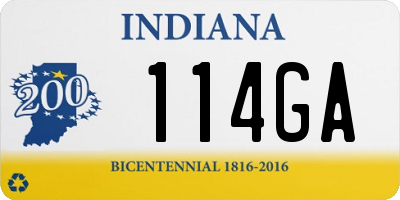 IN license plate 114GA