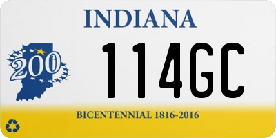 IN license plate 114GC