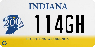 IN license plate 114GH