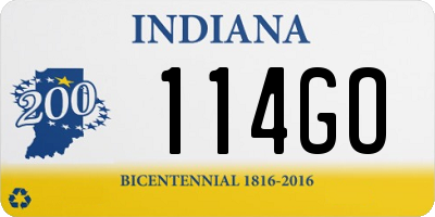 IN license plate 114GO
