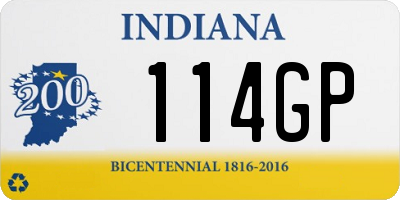 IN license plate 114GP