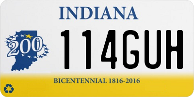 IN license plate 114GUH