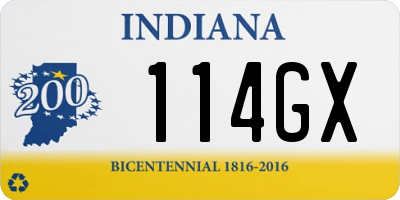 IN license plate 114GX