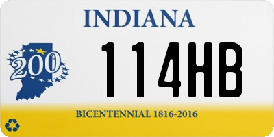 IN license plate 114HB