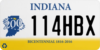 IN license plate 114HBX