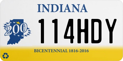 IN license plate 114HDY