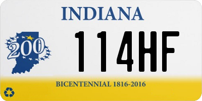 IN license plate 114HF