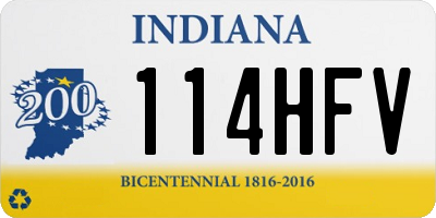 IN license plate 114HFV