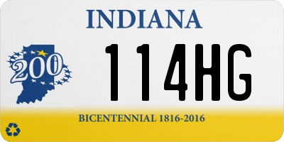 IN license plate 114HG