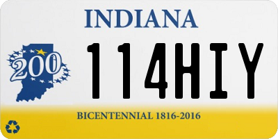 IN license plate 114HIY