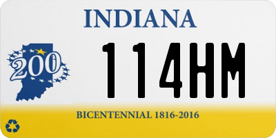 IN license plate 114HM