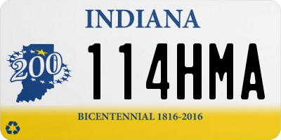 IN license plate 114HMA
