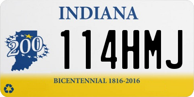 IN license plate 114HMJ