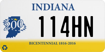 IN license plate 114HN