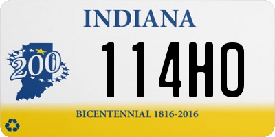 IN license plate 114HO