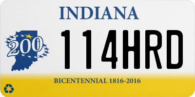 IN license plate 114HRD