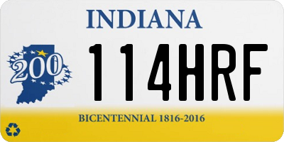 IN license plate 114HRF