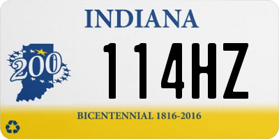 IN license plate 114HZ