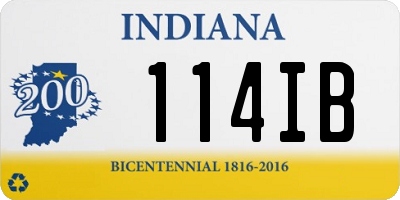 IN license plate 114IB