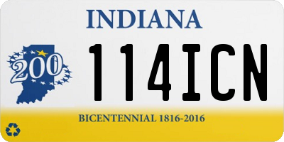 IN license plate 114ICN