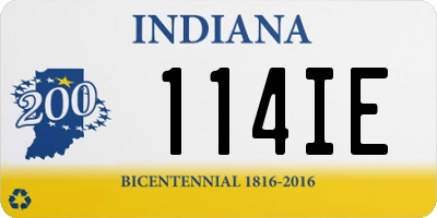 IN license plate 114IE